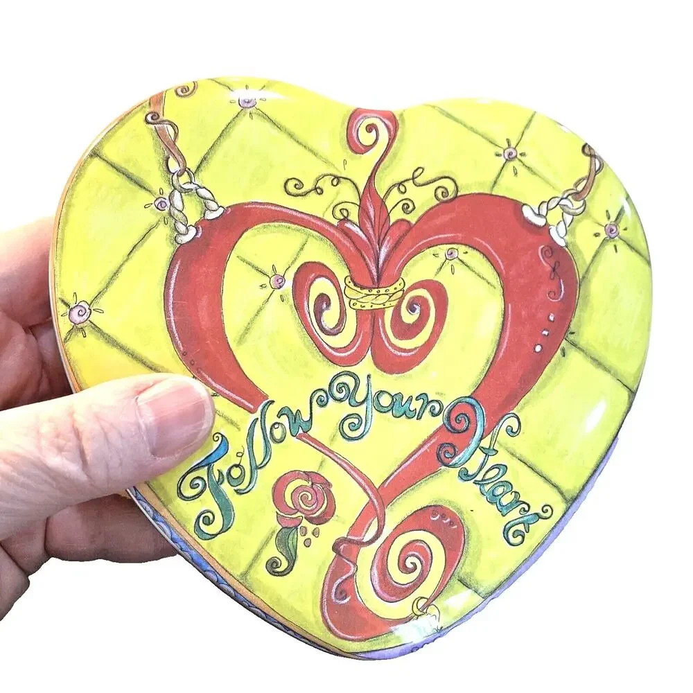 Brighton Heart Shaped Box Jewelry Keepsake Gift Metal Tin Empty Container 5.5”